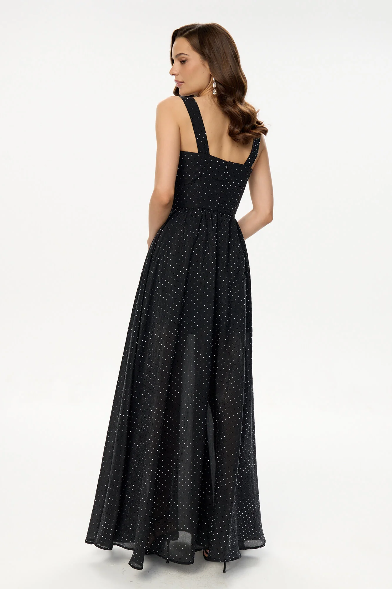 Sweetheart Sequined Midi Dress