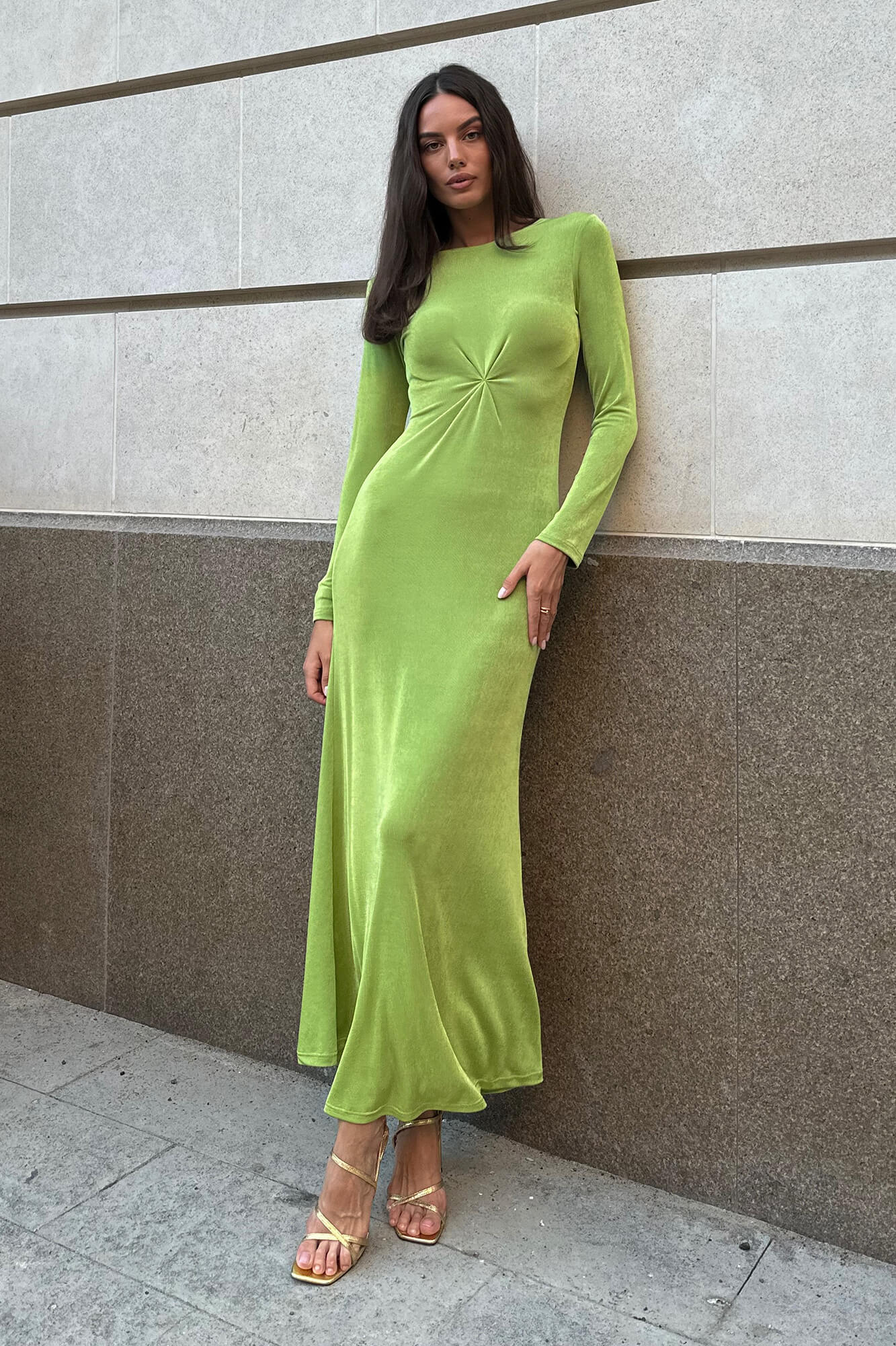 Knitted Long Sleeve Maxi Dress