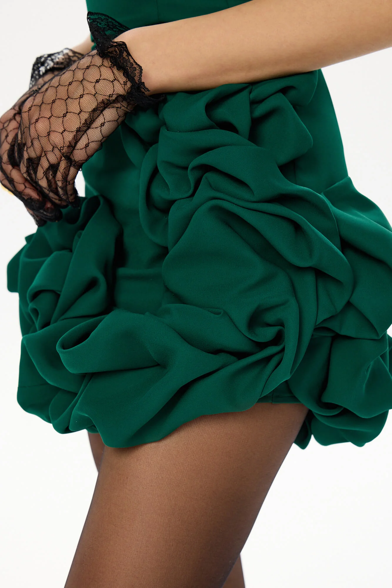 Flounced Bottom One Shoulder Bustier Dress