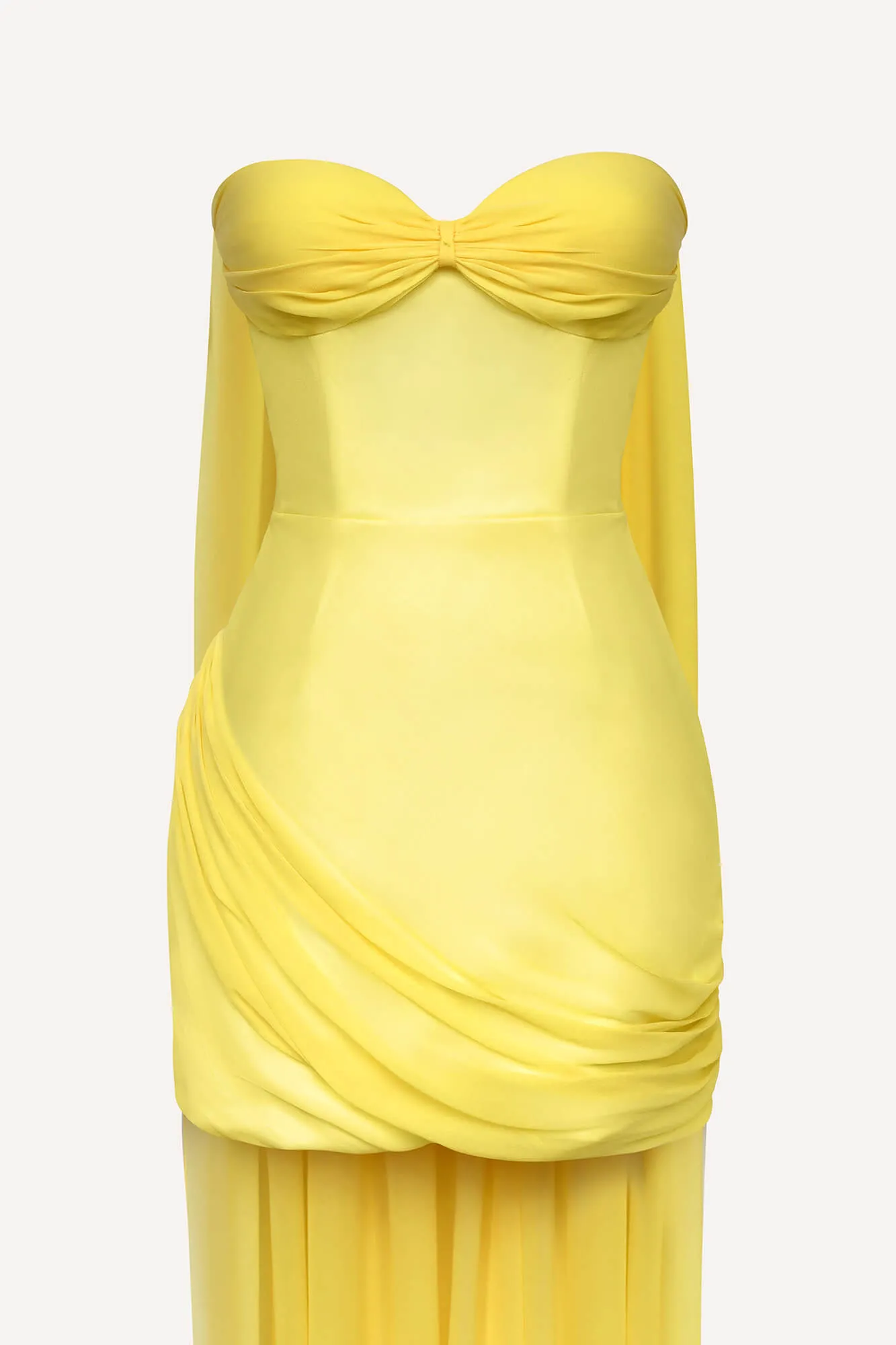 Mini Corset Dress with Train