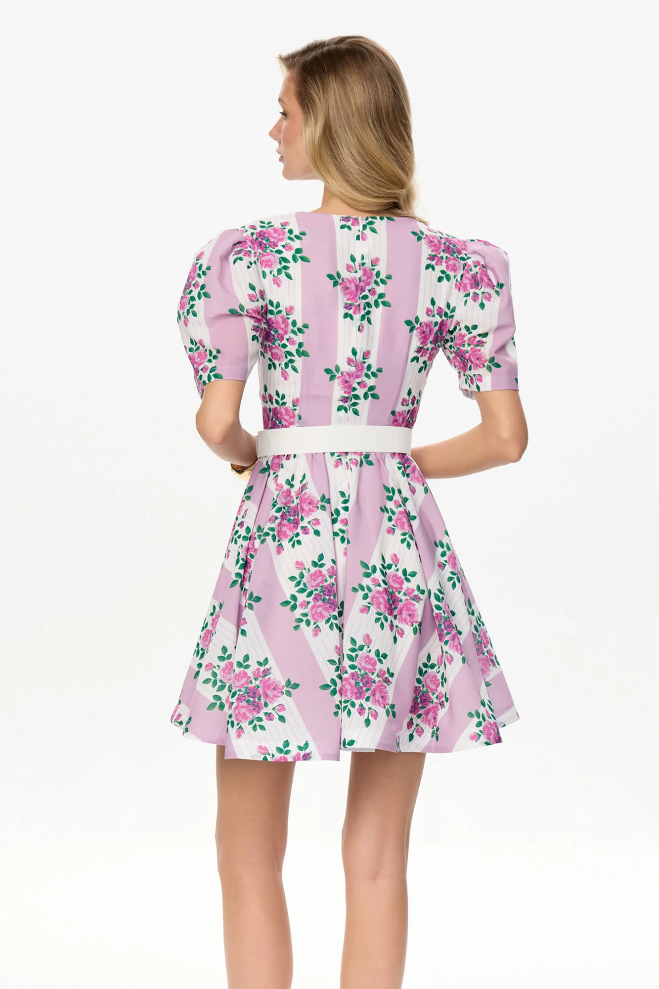 Short Sleeve Mini Dress With Sun Skirt