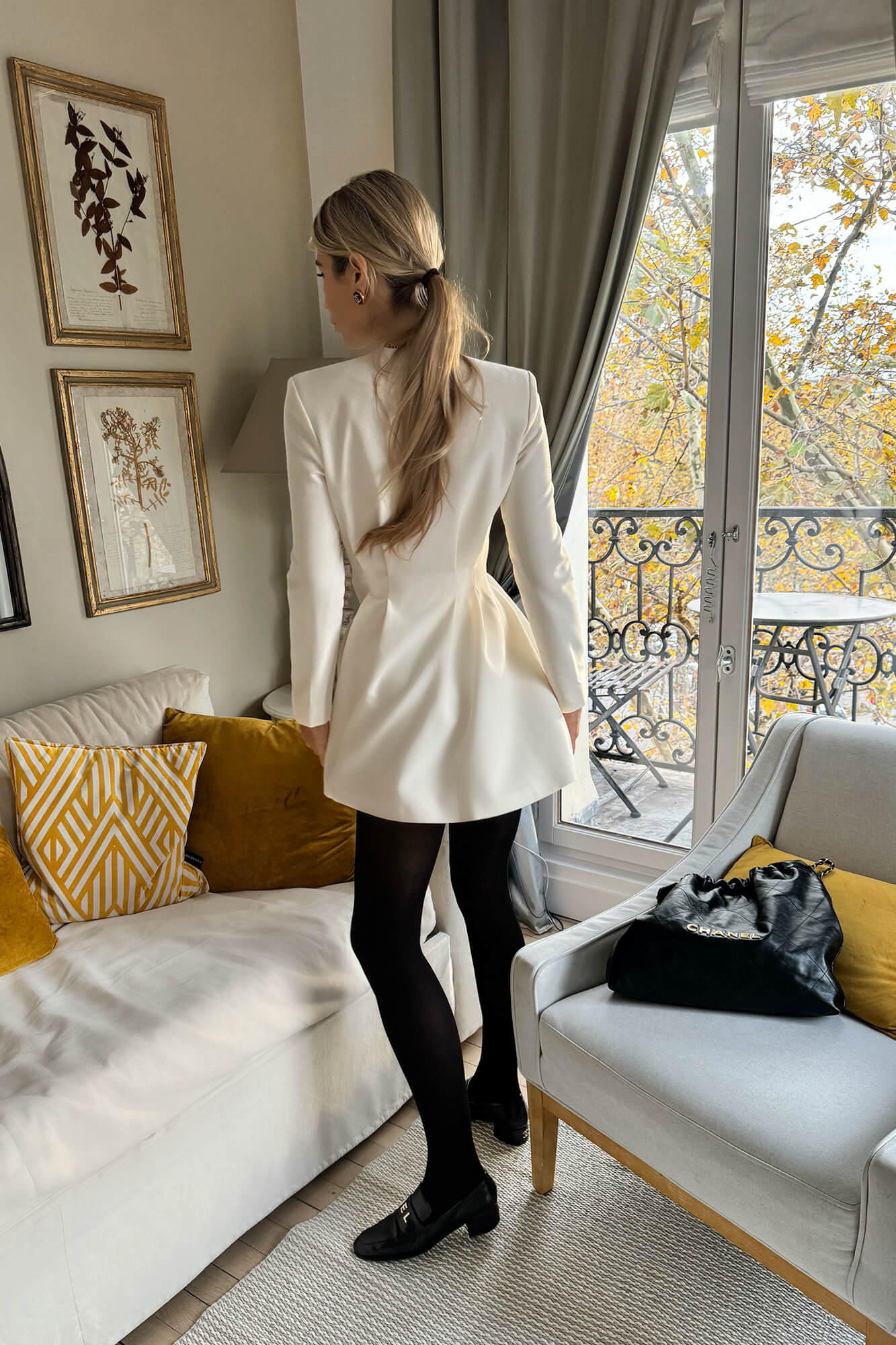 Long Sleeve Button Front Mini Dress