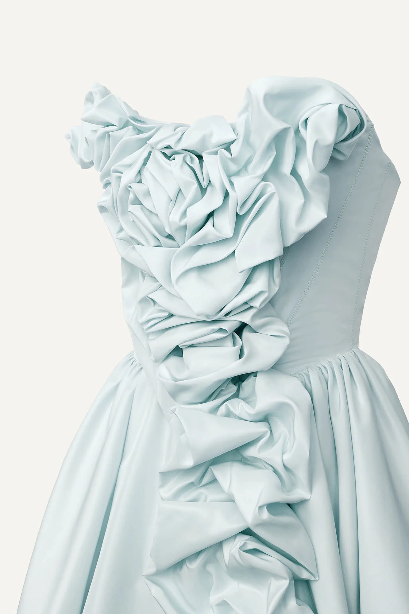 Mini Dress With Corset And Gathering