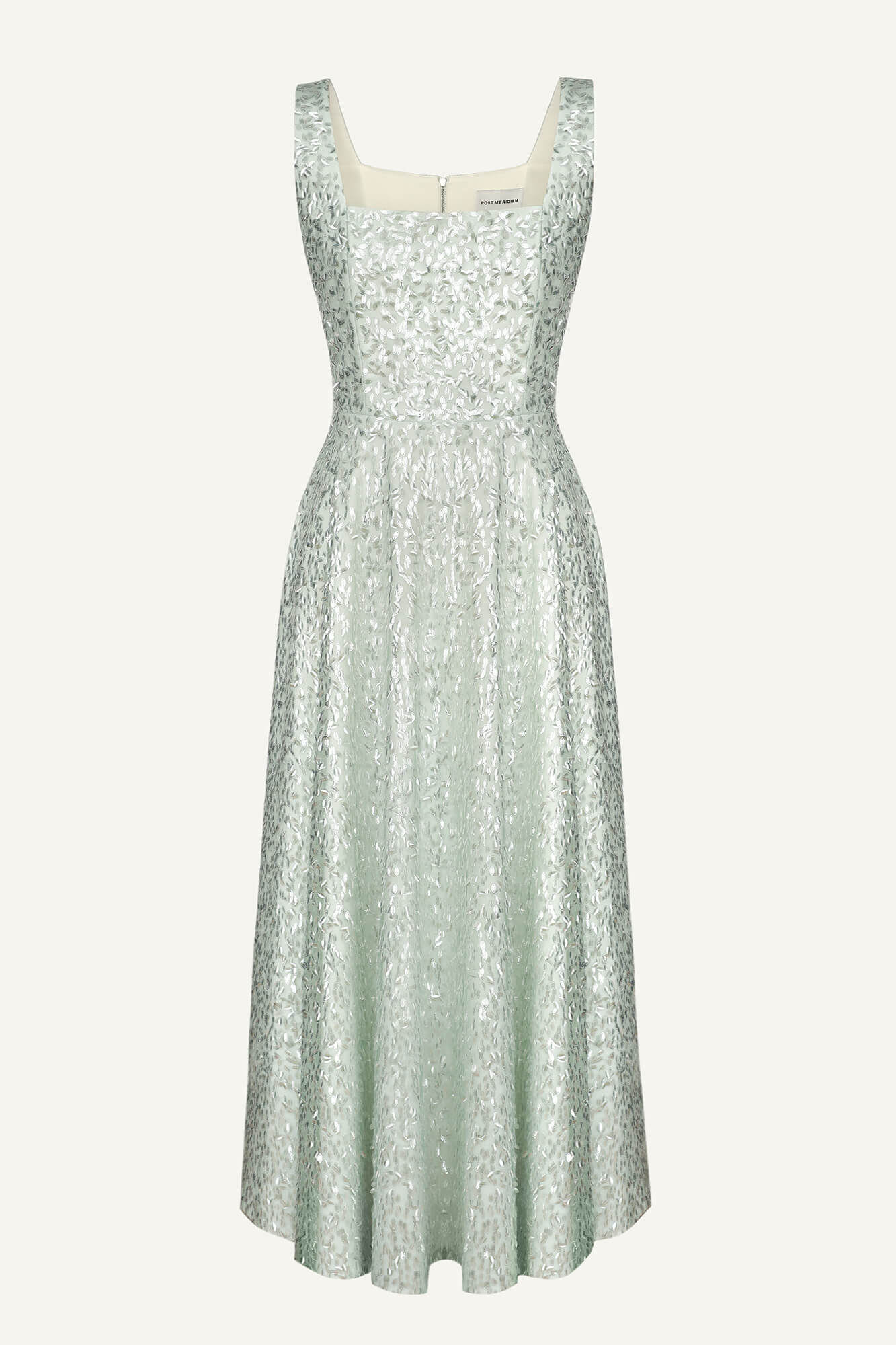 Sequin Square Neck Midi Dress