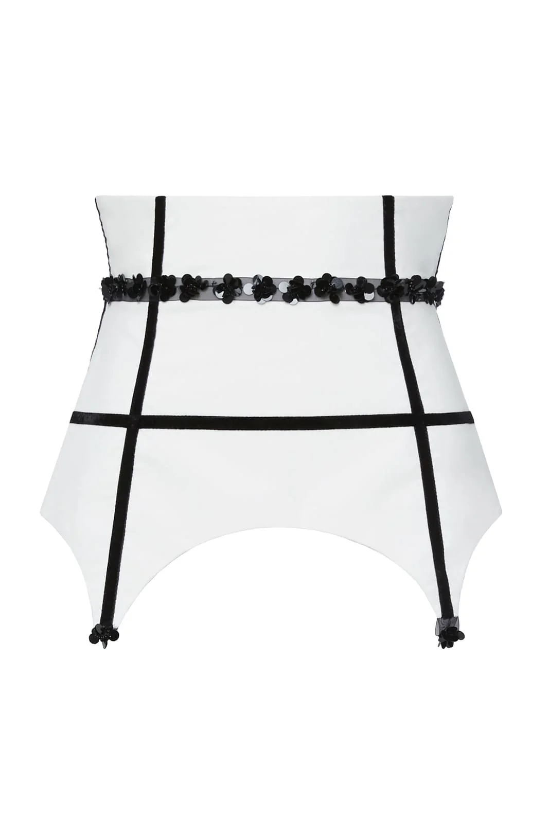 High waist belt with edging