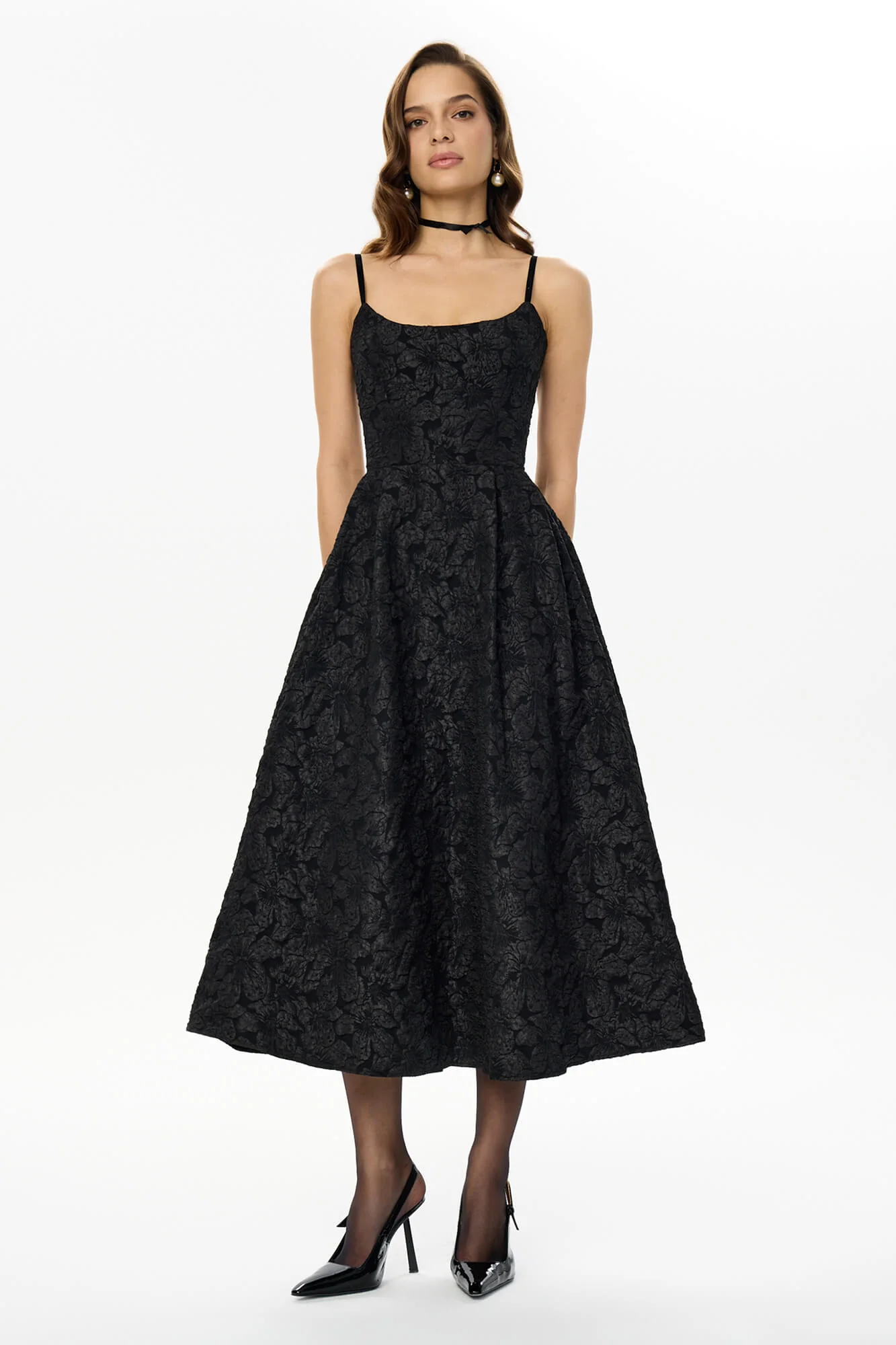 Jacquard Fitted Corset Bustier Dress