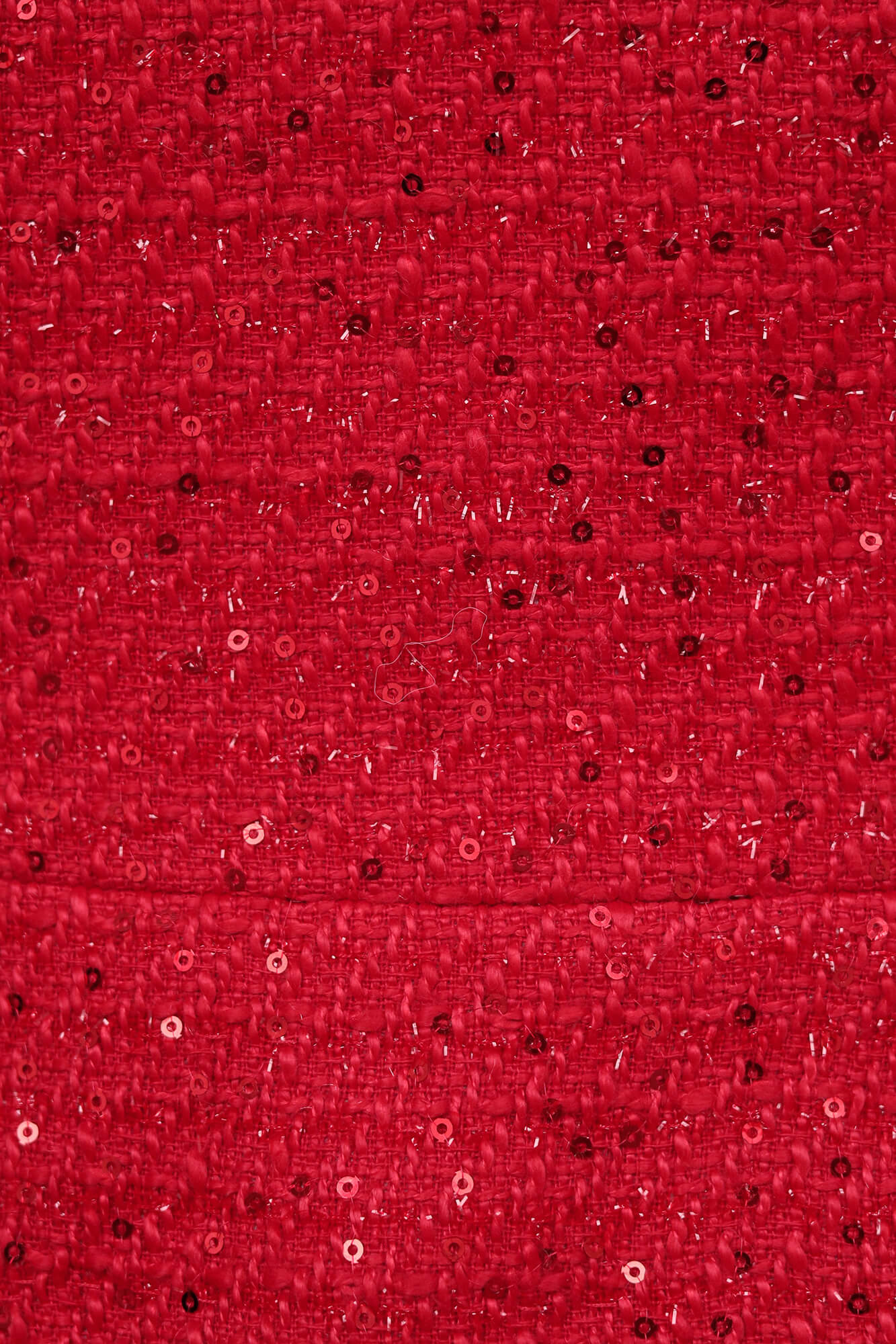 Square Neck Short Sleeve Tweed Top