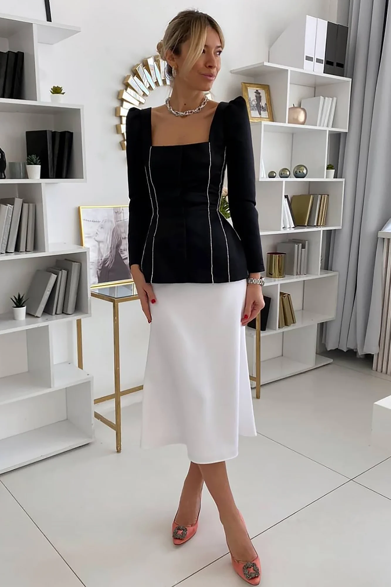 Satin Decorated Top