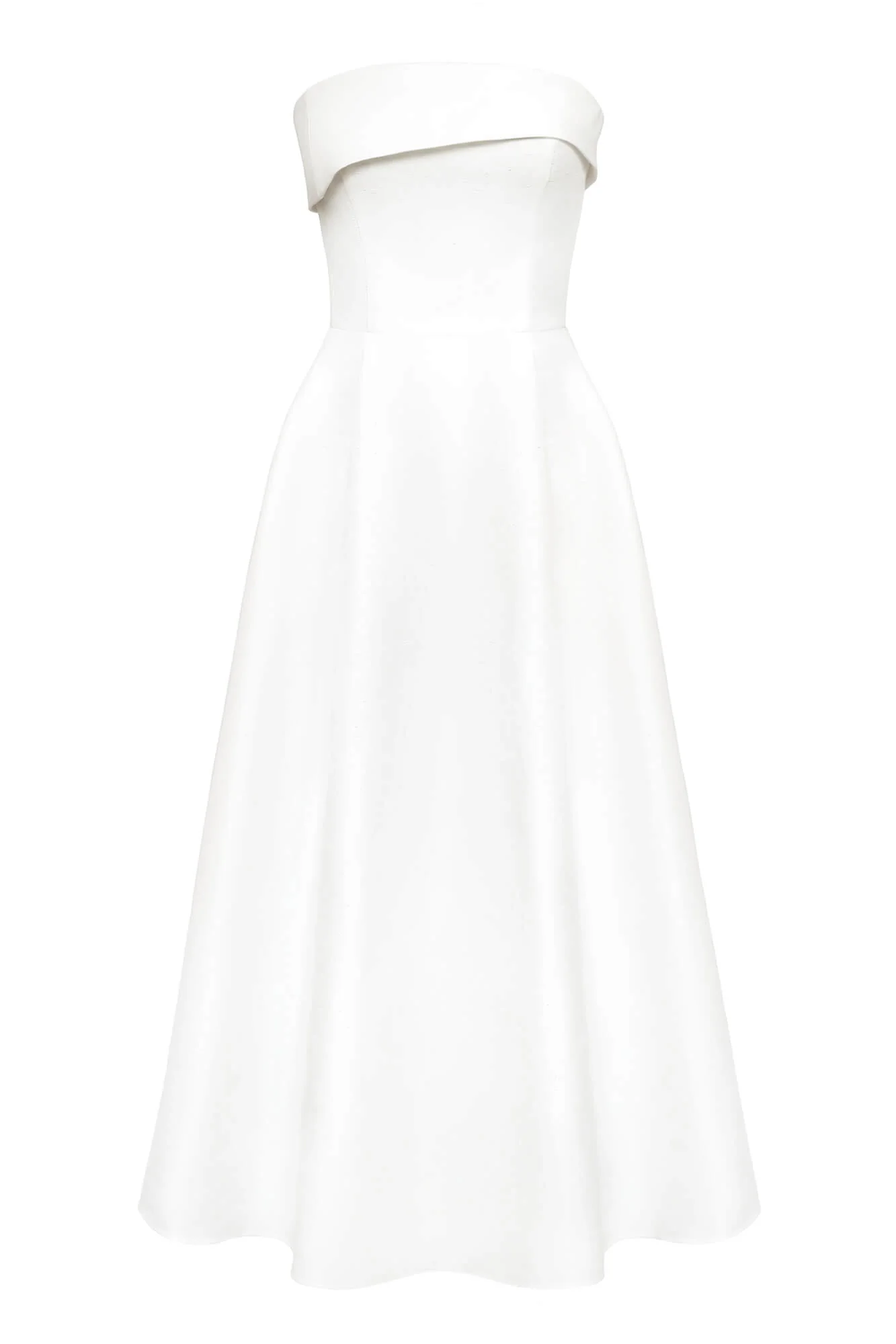 Jacquard Midi Dress with Turn-up