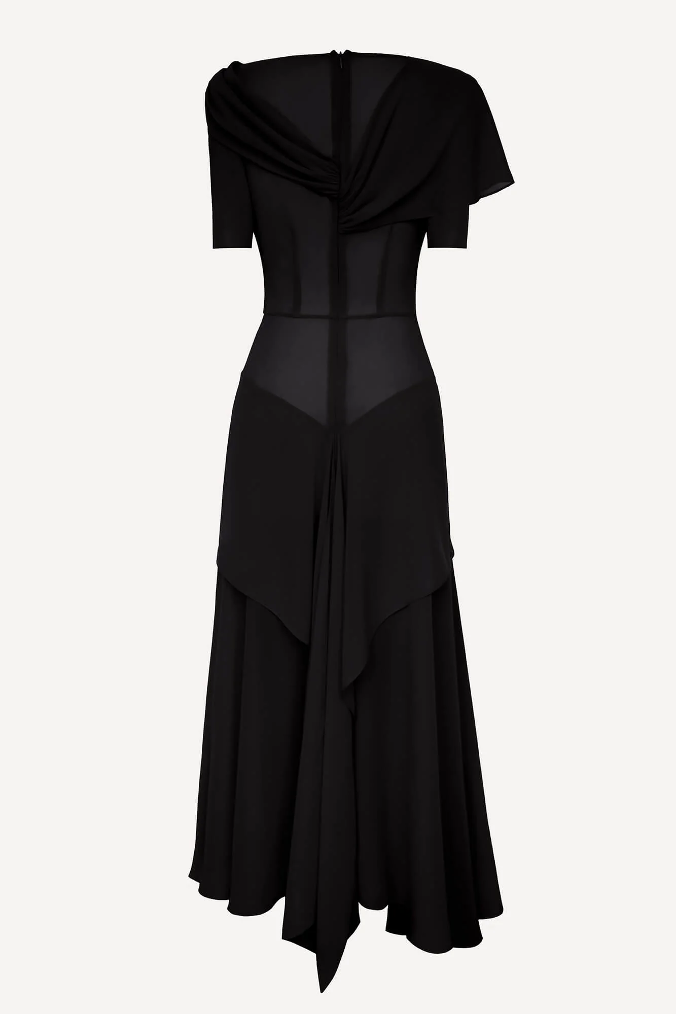 Chiffon Asymmetrical Midi Dress
