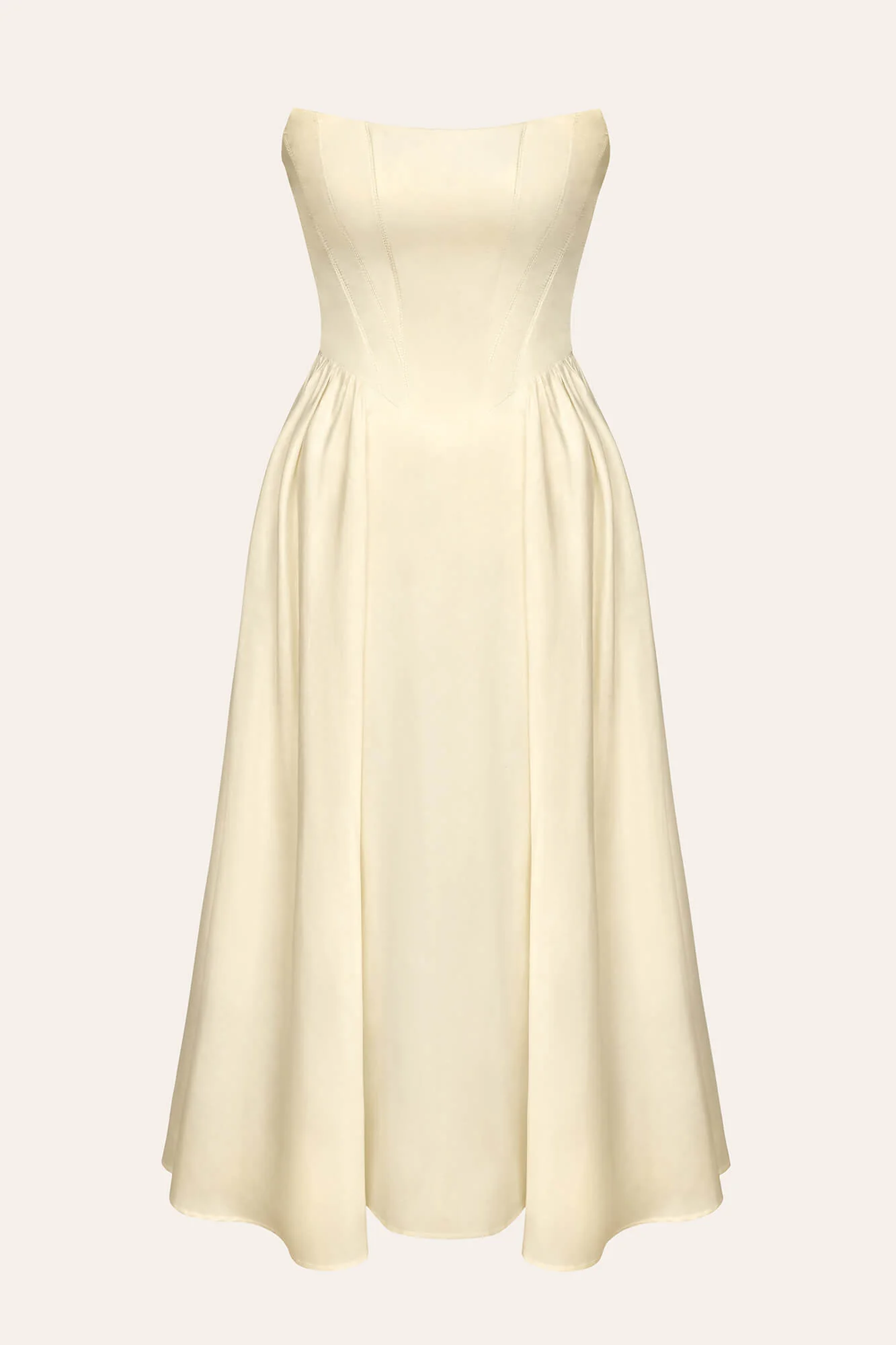 Tuck Corset Top Midi Dress