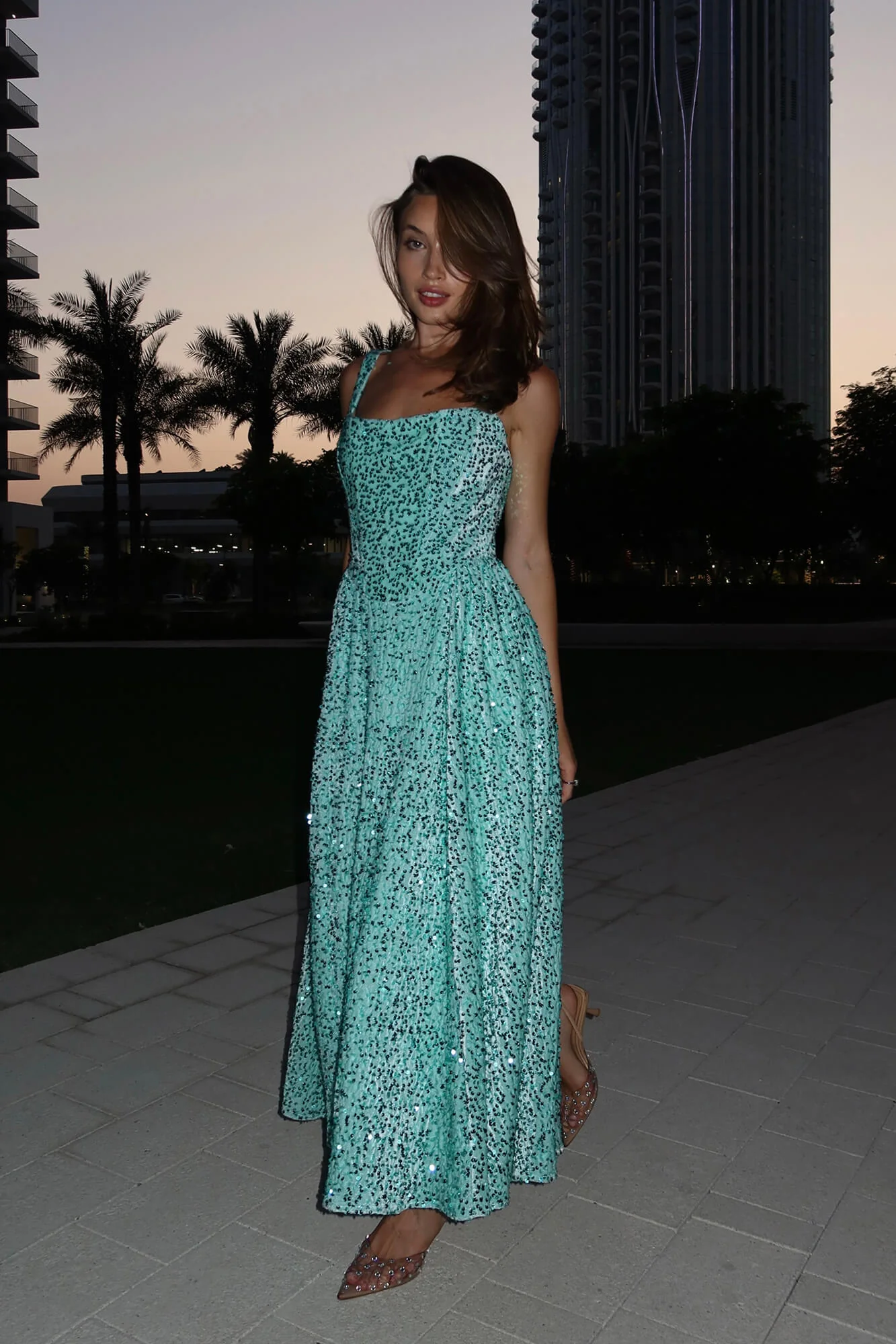 Tuck Corset Top Midi Dress