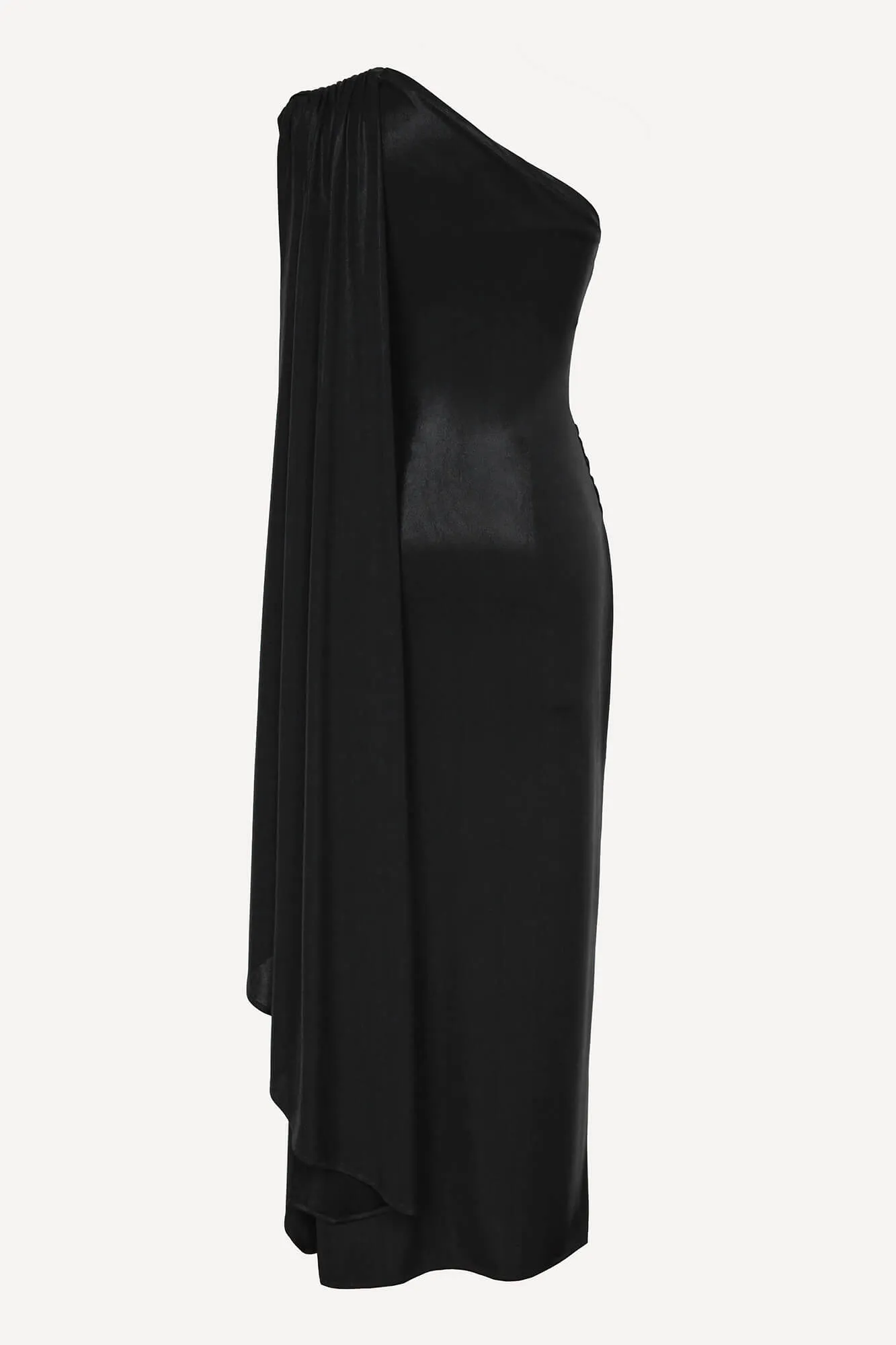 Jersey Midi Dress With Train