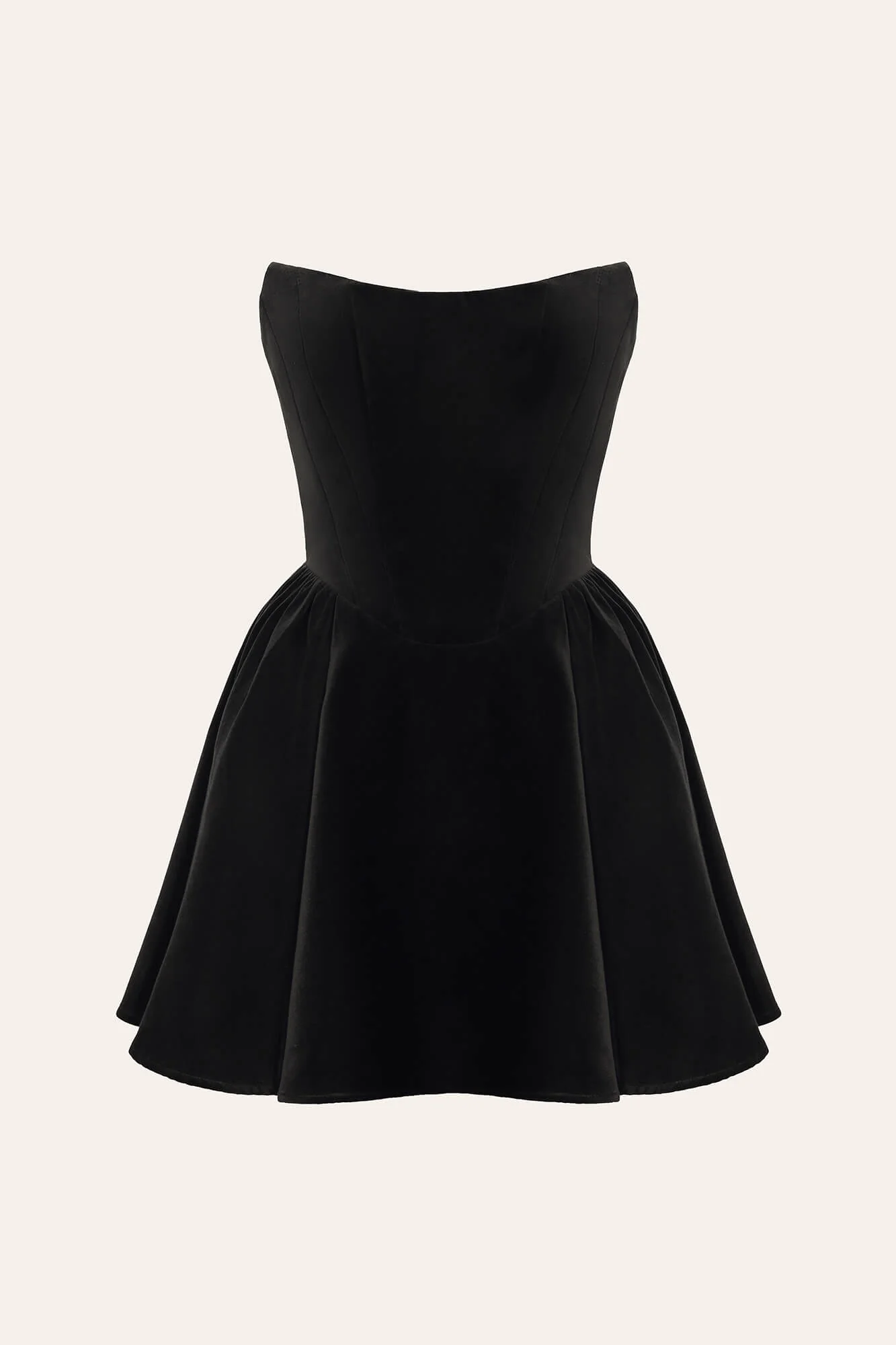 Velvet Mini Dress with Textured Corset