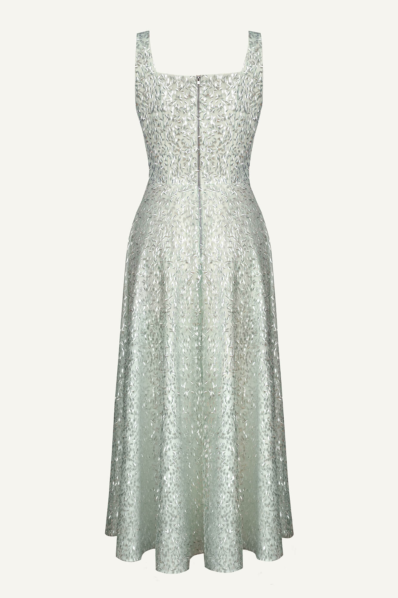 Sequin Square Neck Midi Dress