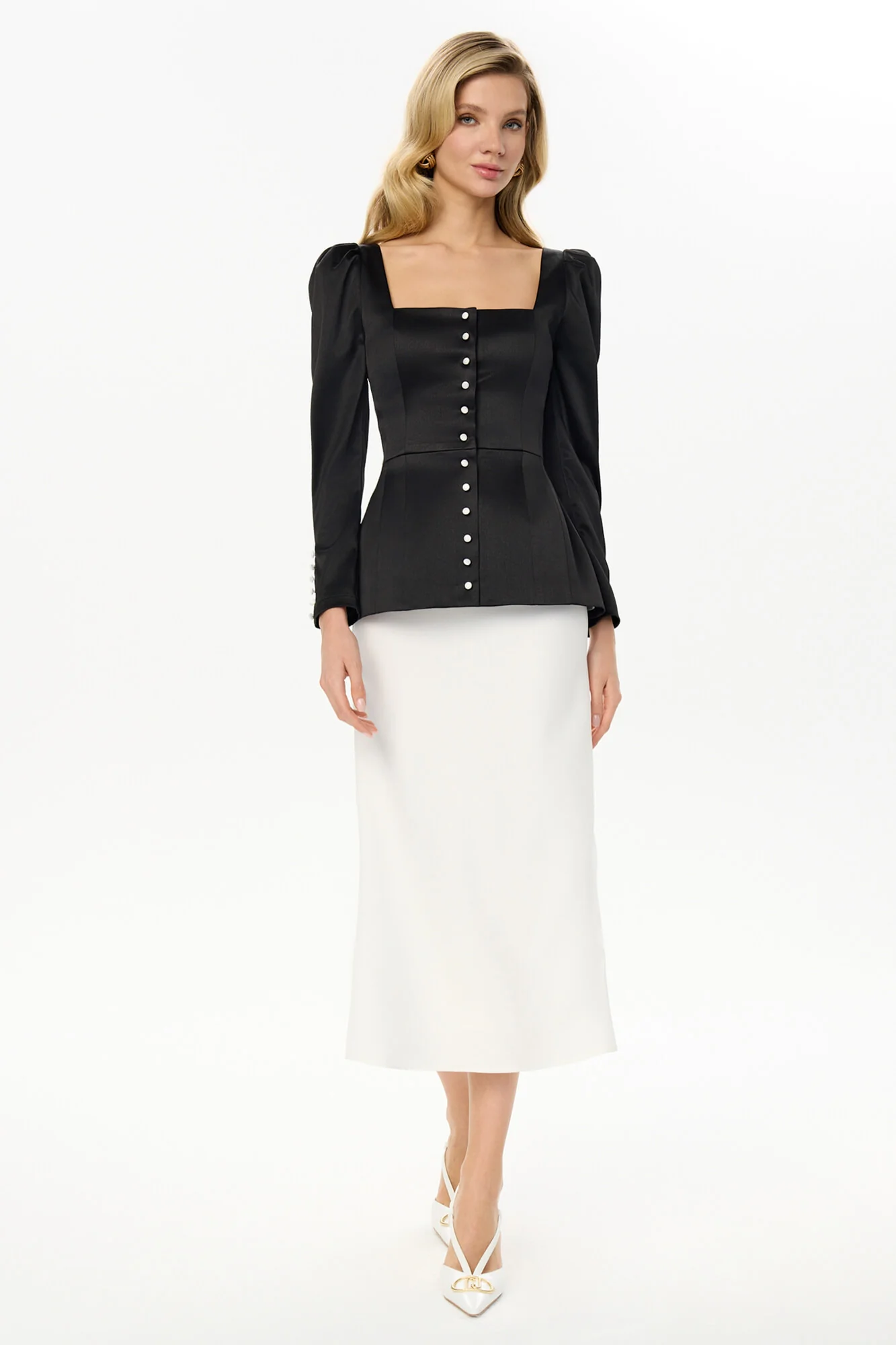 Satin Long Sleeve Top