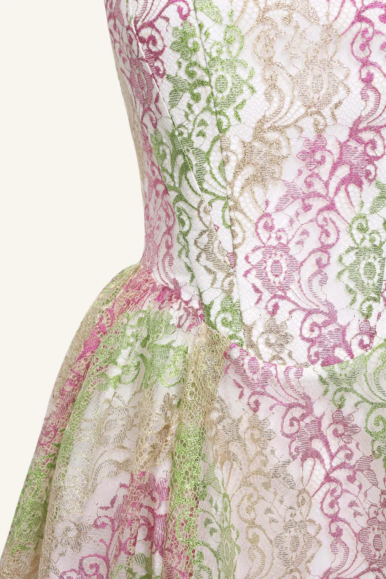 Mini Dress With Scalloped Corset