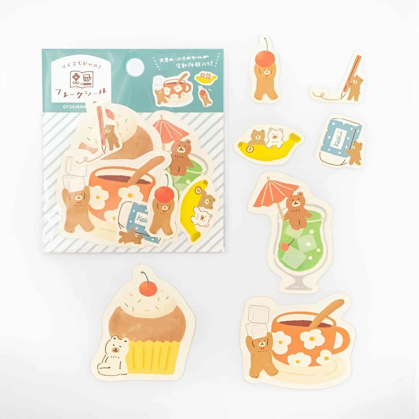 Furukawashiko Flake Stickers - Cheeky Bears