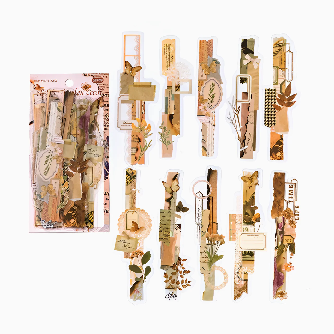 Long Strip Floral Journaling Stickers