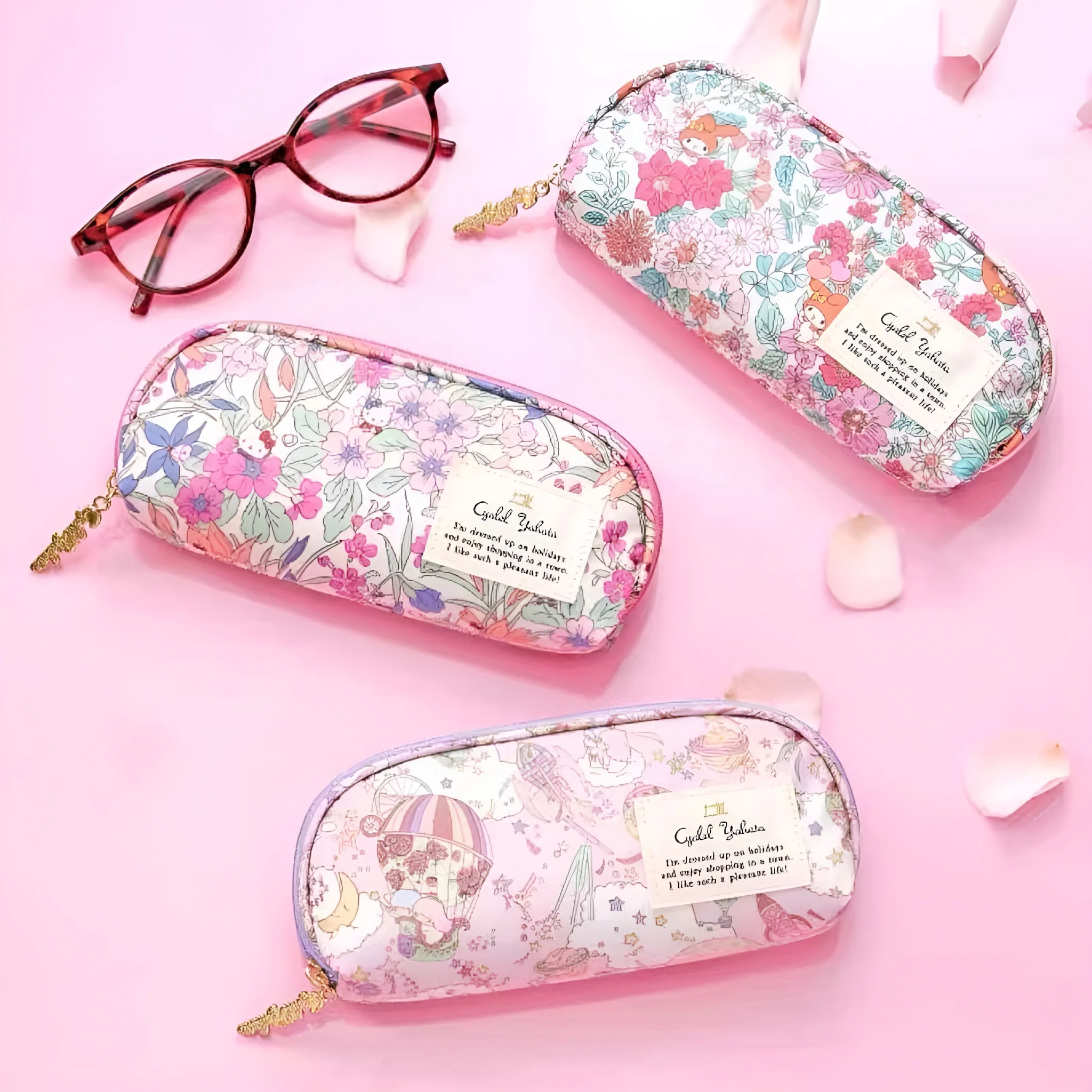 Sanrio x Liberty Fabrics Kiss-Lock Floral Glasses Case - Limited Edition