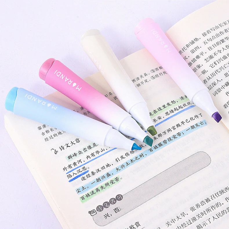 Morandi Pastel Breeze Highlighters - Set of 4 - 3 Types