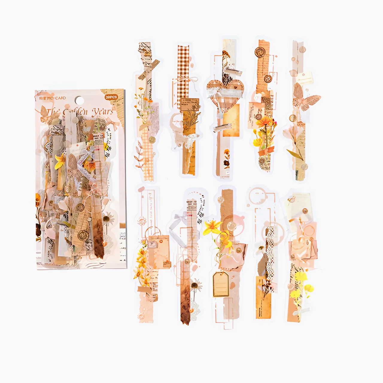 Long Strip Floral Journaling Stickers