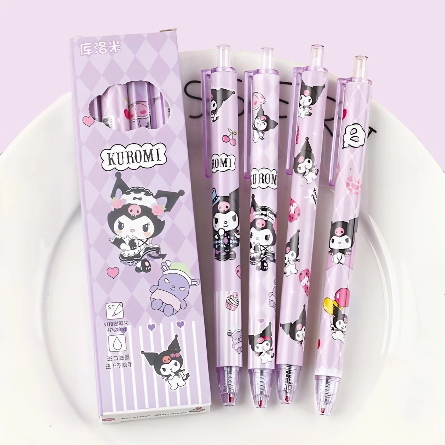 Sanrio Kuromi Gel Pen - Set of 4