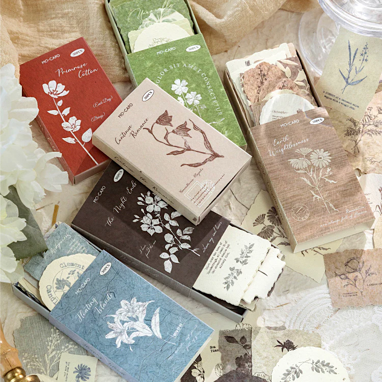 Pressed Flowers Embossed Paper - Boxed Set