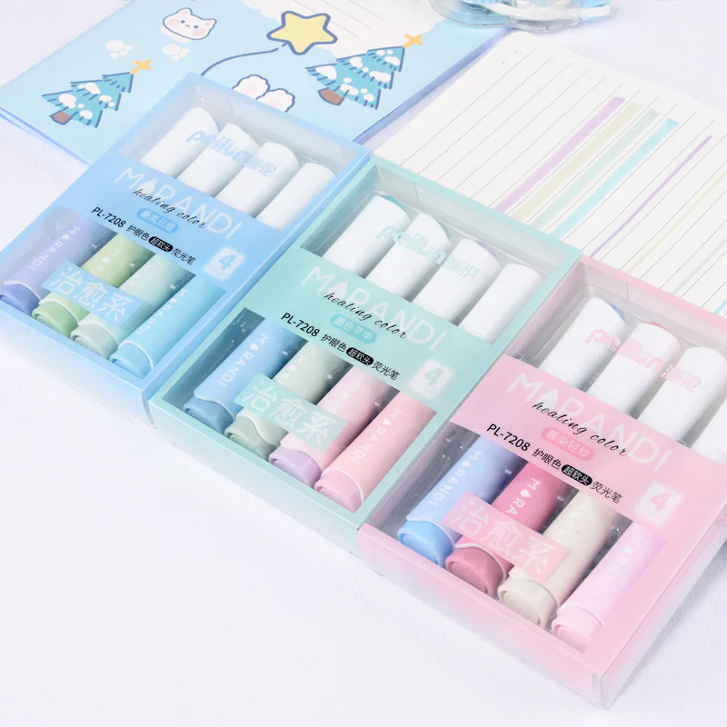 Morandi Pastel Breeze Highlighters - Set of 4 - 3 Types