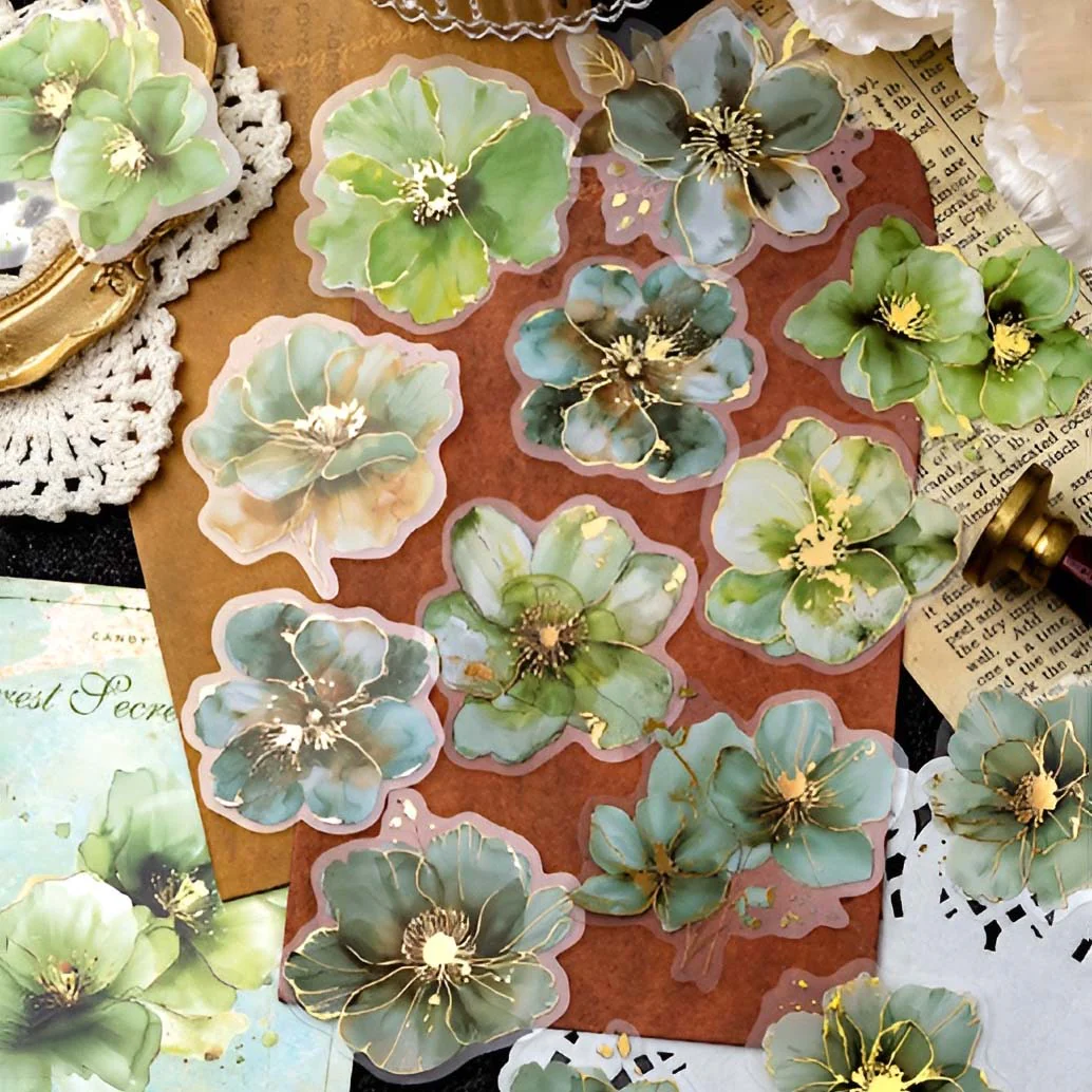 Floral Whispers Bronzing Stickers