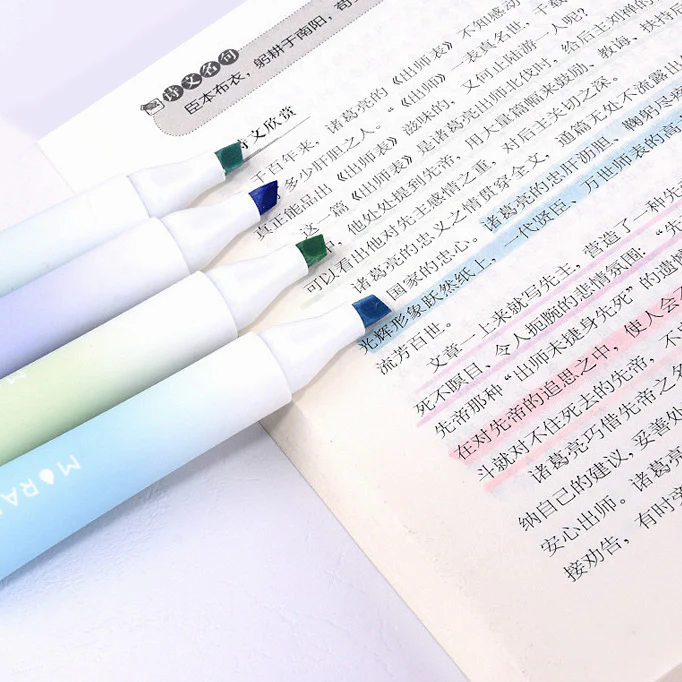 Morandi Pastel Breeze Highlighters - Set of 4 - 3 Types