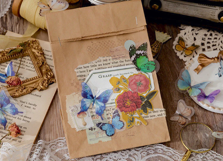 MO•CARD Original Deco Stickers - Blue Butterflies