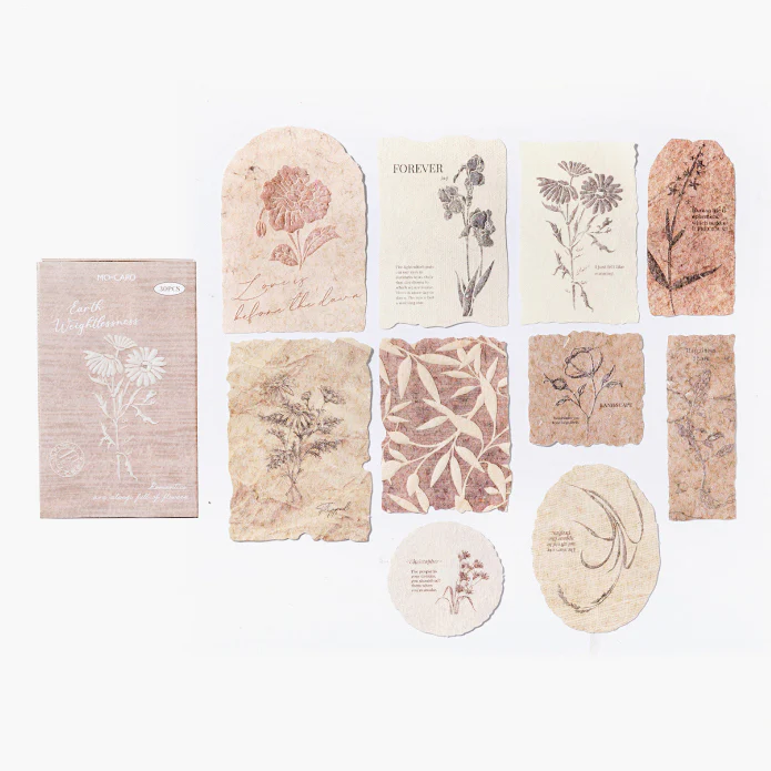 Pressed Flowers Embossed Paper - Boxed Set