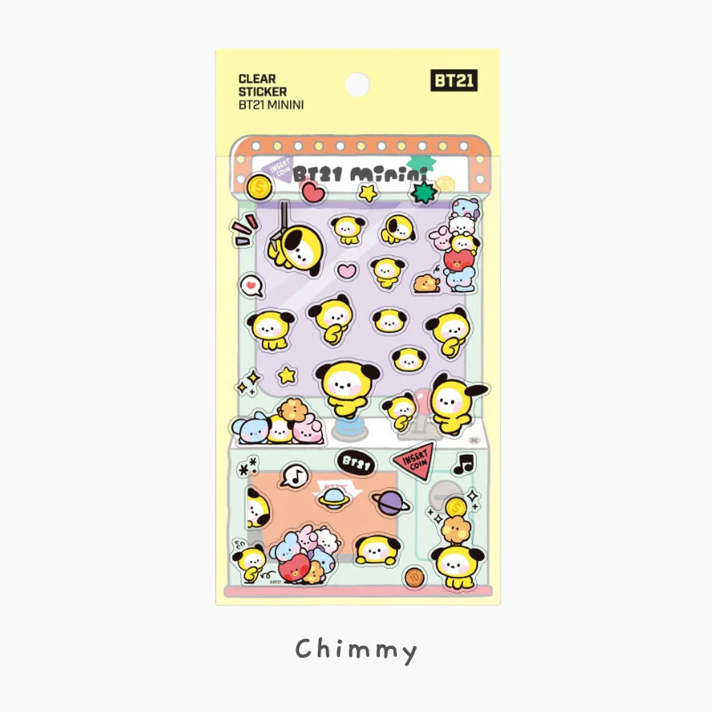 BT21 Clear Stickers - Minini