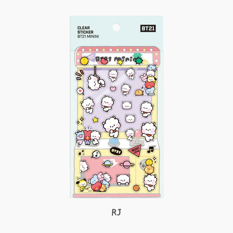 BT21 Clear Stickers - Minini