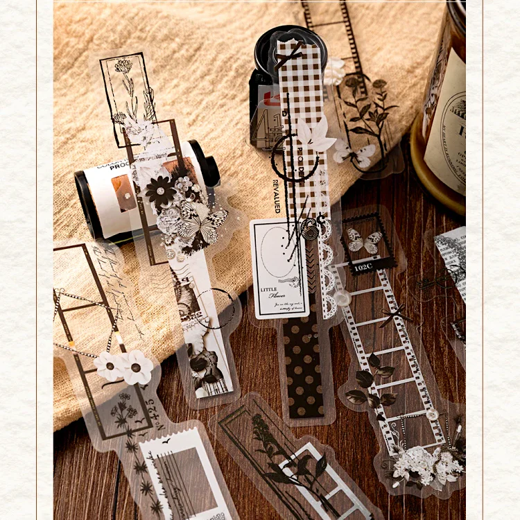 Long Strip Floral Journaling Stickers