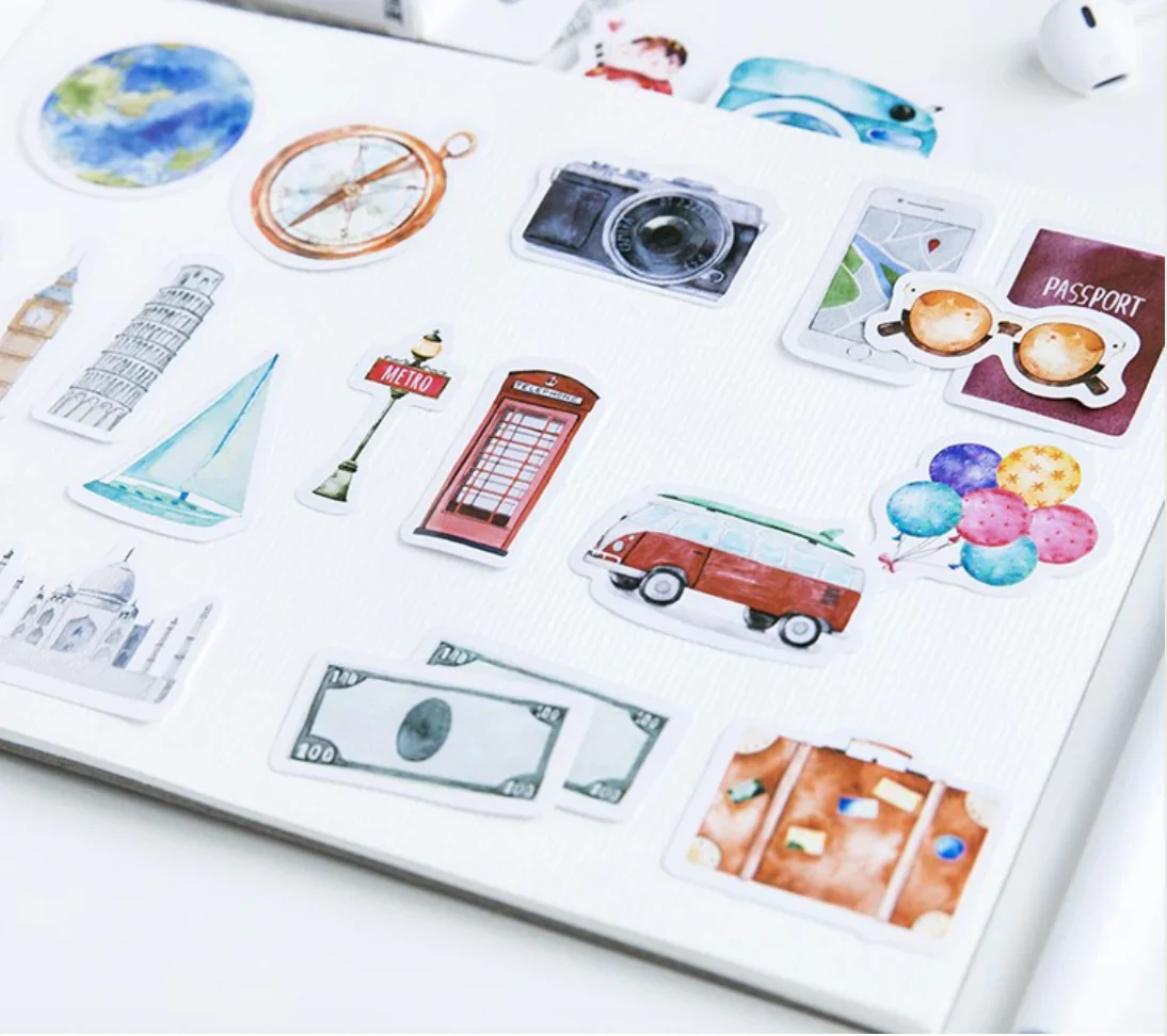 Travel Journal Decorative Paper Stickers