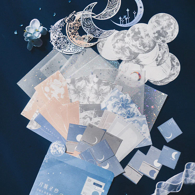 Midnight Moonlight Scrapbooking Paper Set