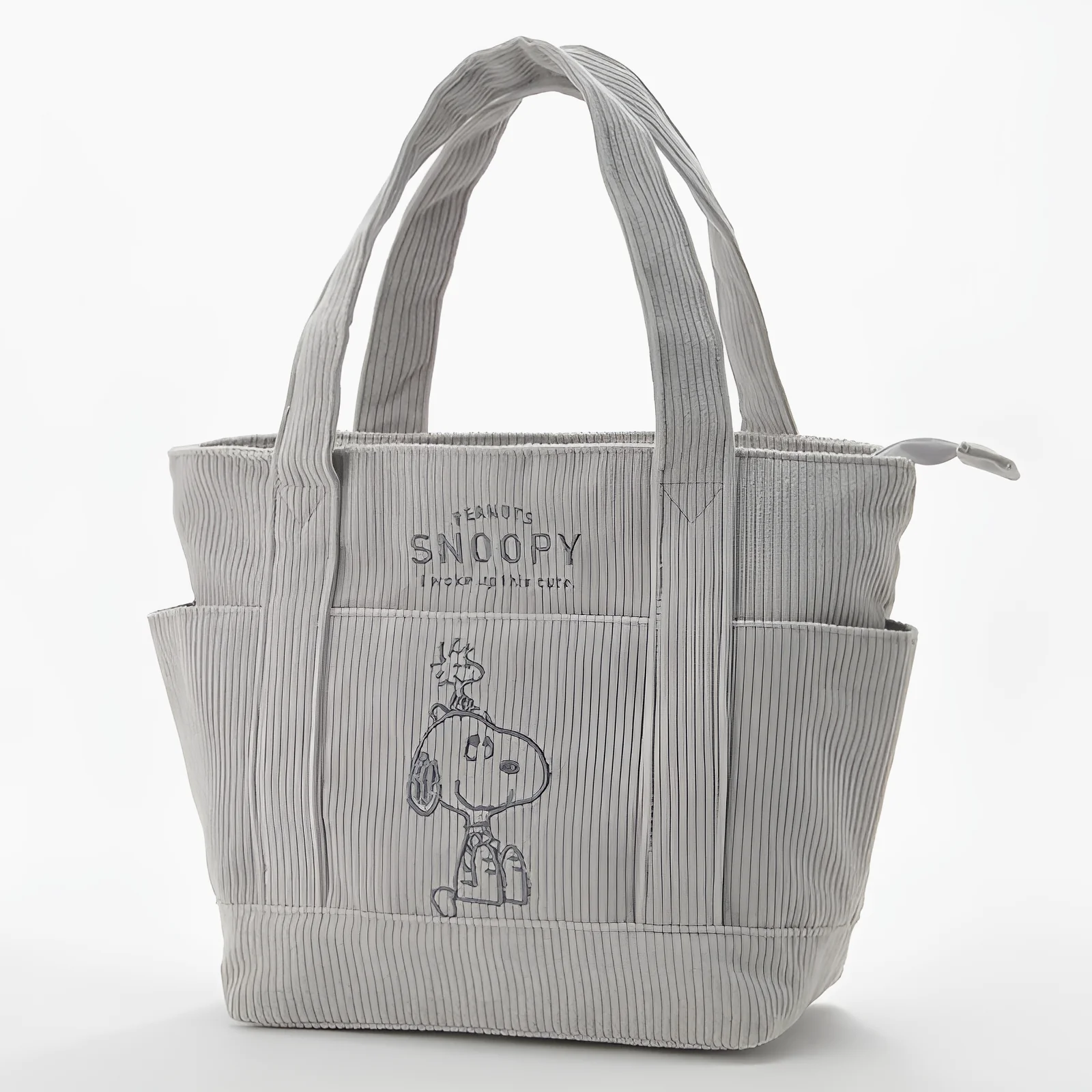 Peanuts Snoopy Corduroy Tote Bag - I Woke Up This Cute (4 Colors)