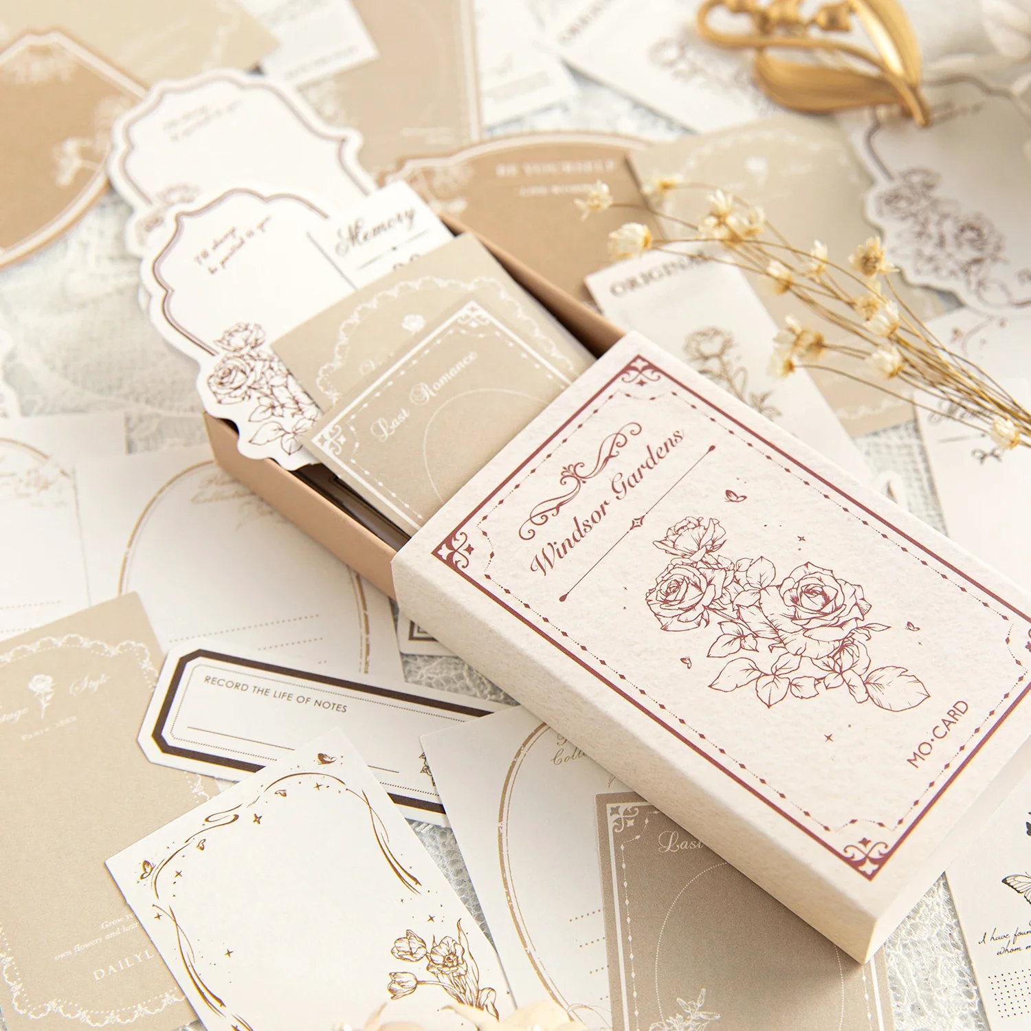 Vintage Loose Leaf Decorative Scrapbooking Stickers