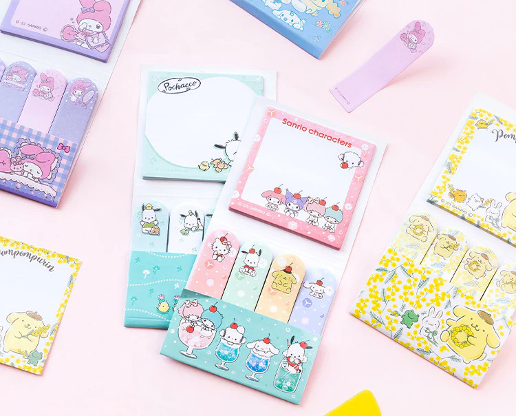 Sanrio Characters Large Sticky Notes Set - Sweet Life