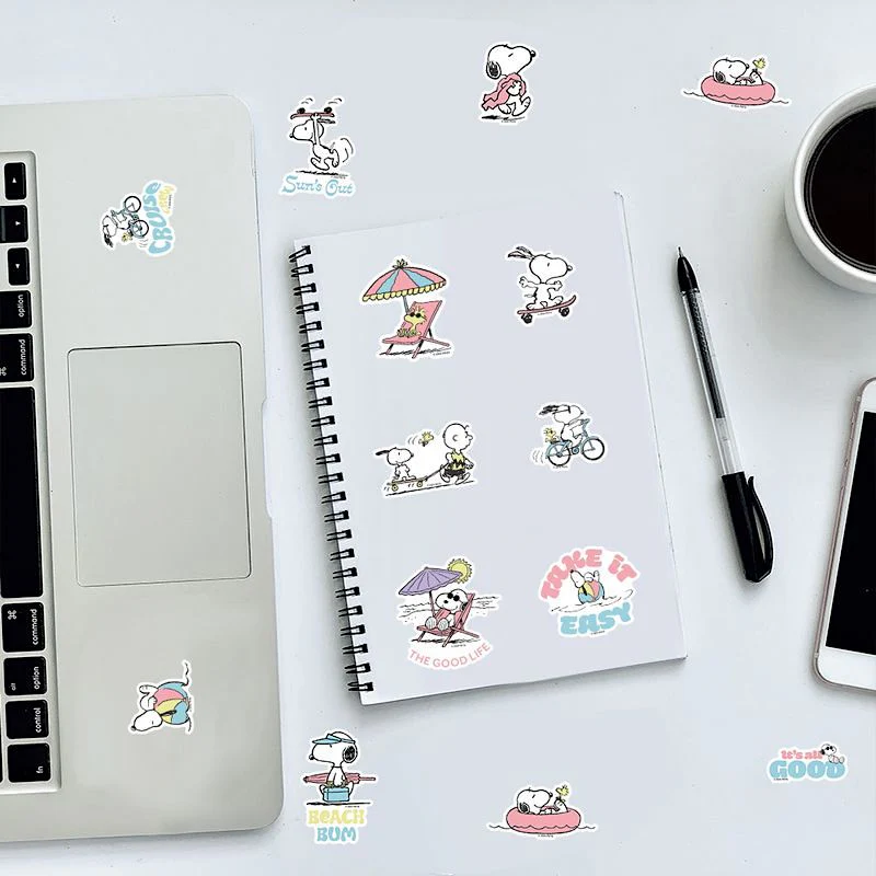 Peanuts Snoopy Beach Vibes Stickers - Limited Summer Edition
