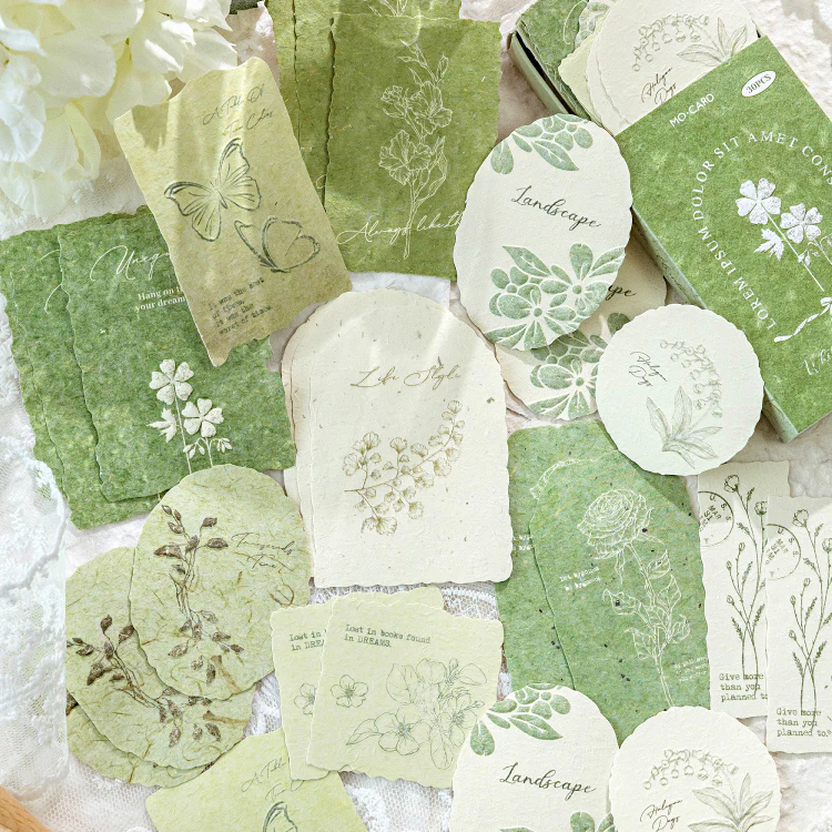 Pressed Flowers Embossed Paper - Boxed Set