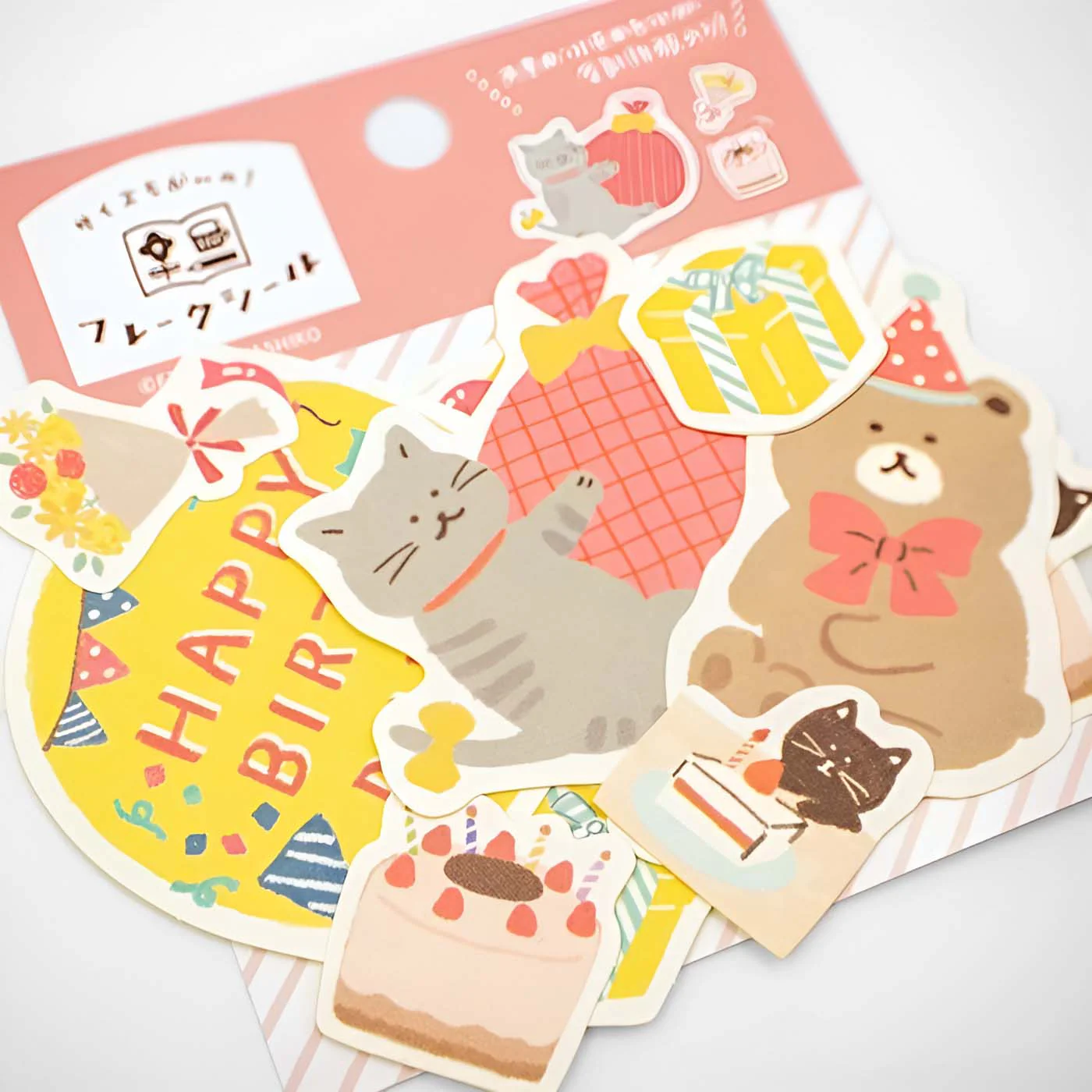 Furukawashiko Flake Stickers - Happy Birthday