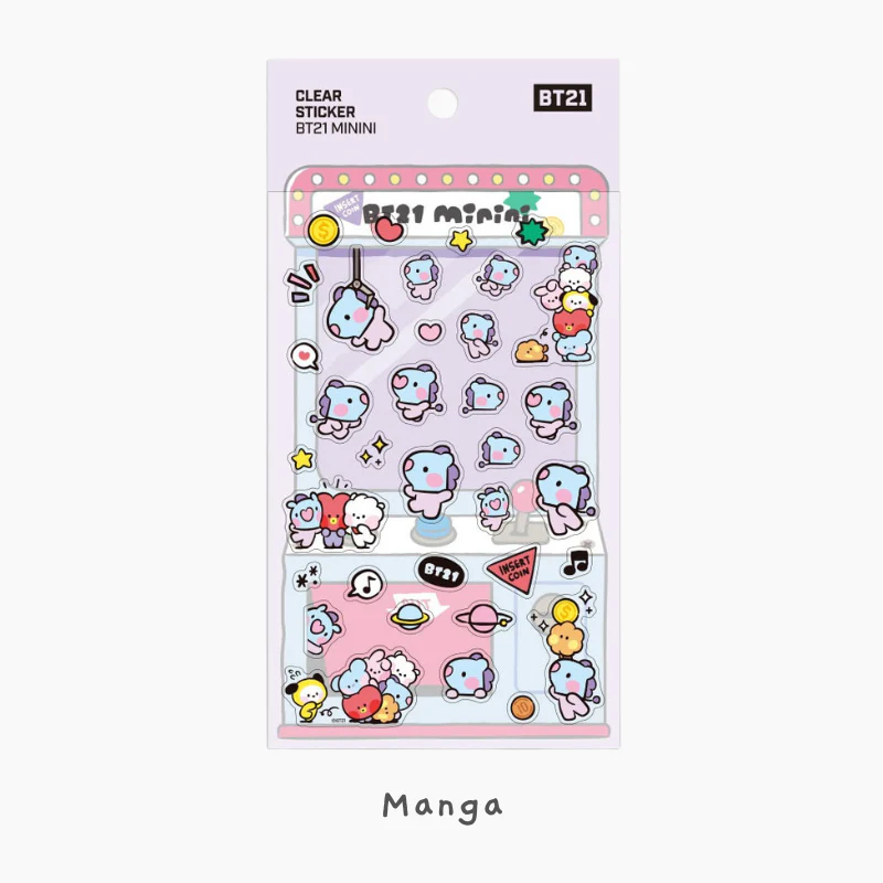 BT21 Clear Stickers - Minini