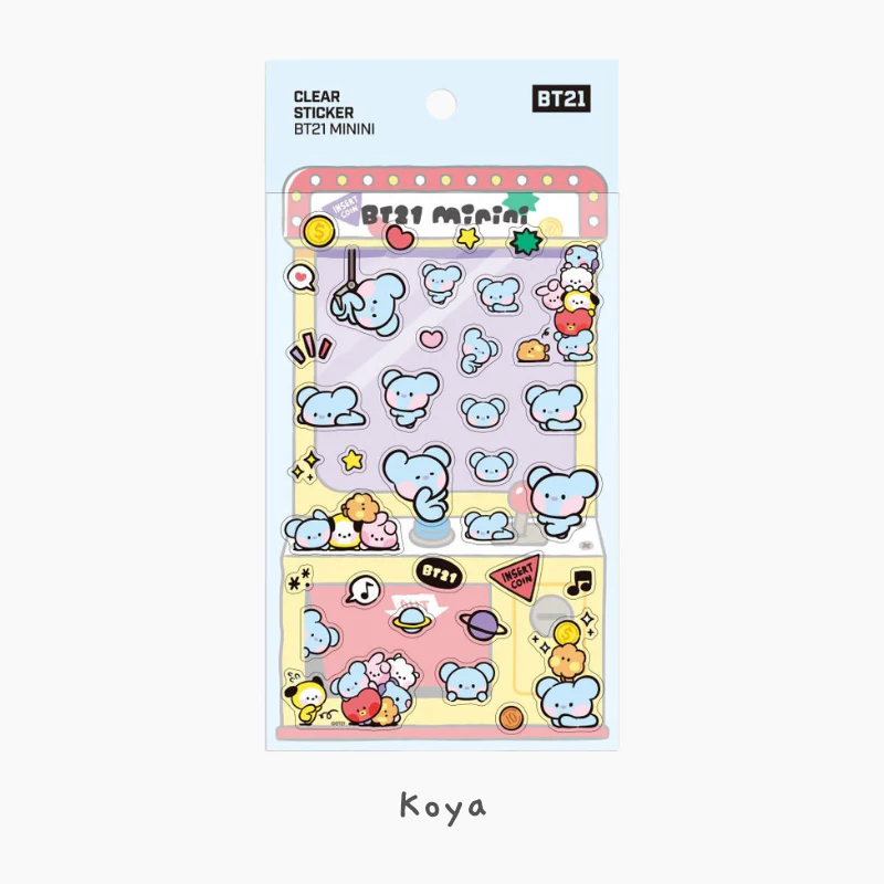 BT21 Clear Stickers - Minini