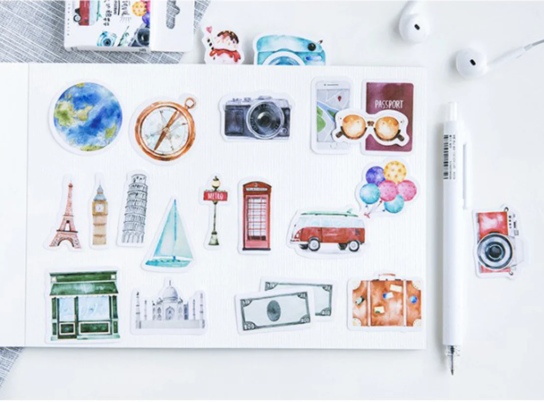 Travel Journal Decorative Paper Stickers