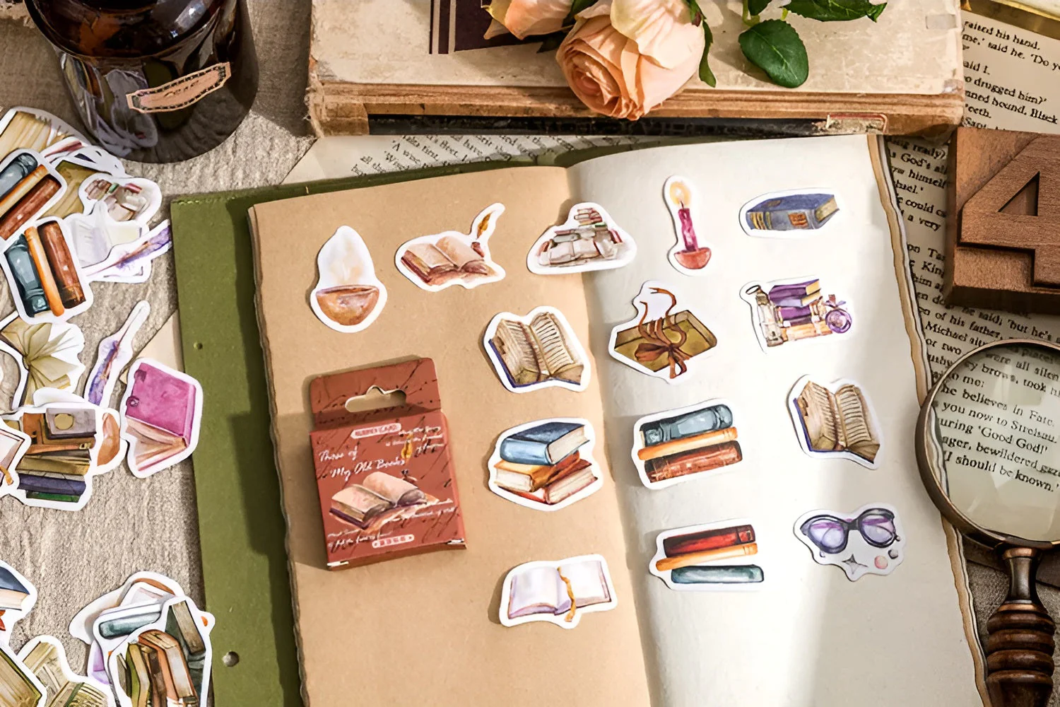 For The Love Of Reading Paper Stickers