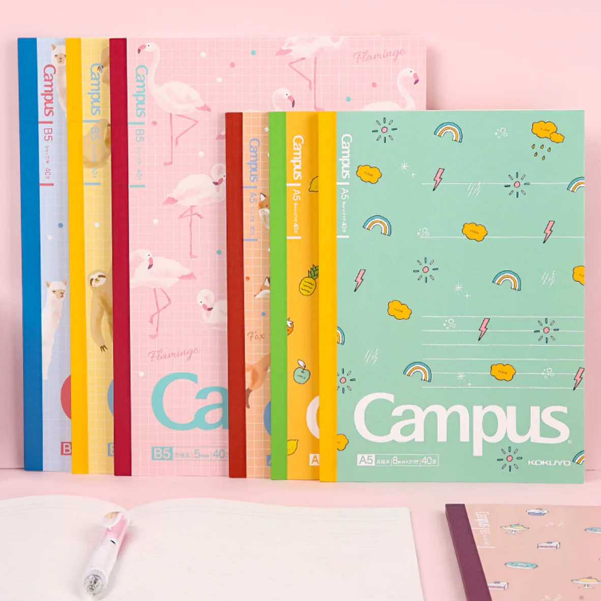 KOKUYO Campus Notebook - Semi B5 - Grid - Fluffy Animals