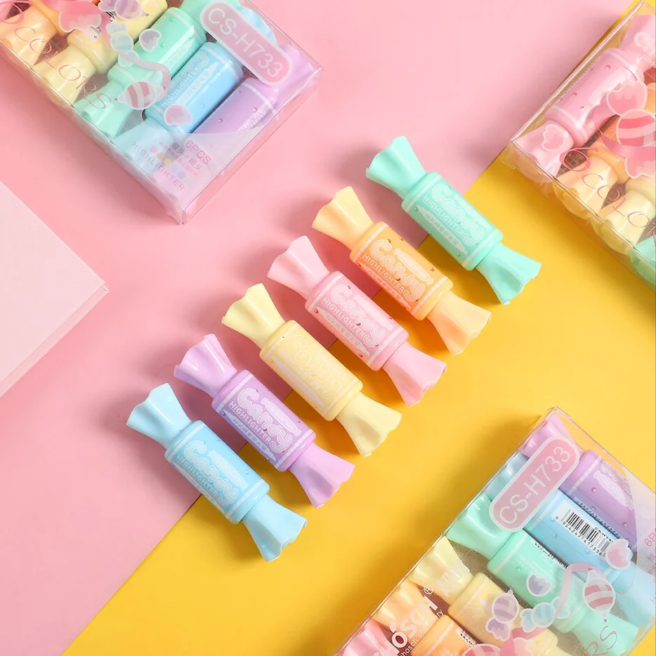 Mini Candy Highlighters - Set Of 6